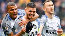 Mauro Icardi (uprostřed) zářil v utkání Interu Milán na hřišti Sampdorie Janov....
