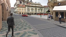 Projekt obnovy Malostranského náměstí počítá s novou kašnou uprostřed náměstí a...