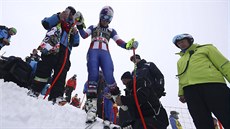 Lindsey Vonnová v tréninku sjezdu ve védském Aare.