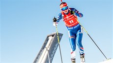 Česká biatlonistka Veronika Vítková na trati stíhacího závodu v Oslu