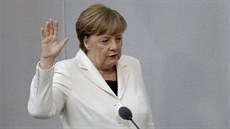 Angela Merkelová skládá písahu (14. bezna 2018).