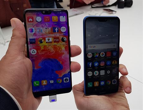 Huawei P20 a P20 lite (vpravo)