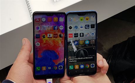 Huawei P20 a P20 lite (vpravo)