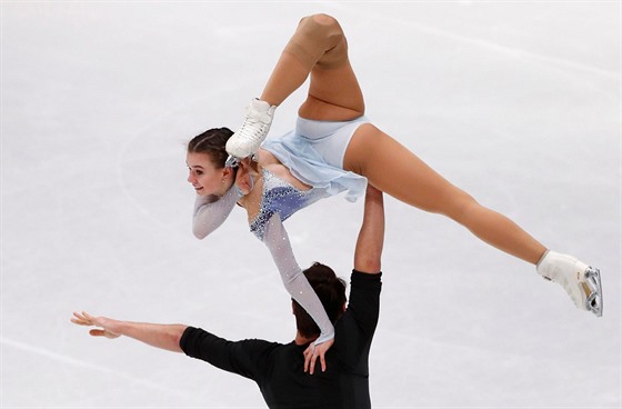 eská sportovní dvojice Anna Duková a Martin Bida bhem volné jízdy na MS v...