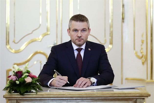 Nový slovenský premiér Peter Pellegrini. (22. března 2018)