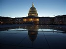 Pohled na Kapitol, sídlo Sněmovny reprezentantů a Senátu USA (5. března 2018)