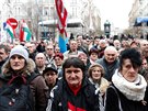Pedvolební pochod Jobbiku v Budapeti (15. bezna 2018)
