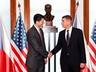 Premiér v demisi Andrej Babiš přijal v poledne na úřadu vlády předsedu americké...
