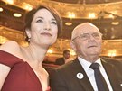 Herečka Tereza Kostková a herec Milan Kňažko v pražském Národním divadle, kde...