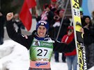 Stefan Kraft po druhém místě v letech na lyžích v Planici.