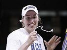 Jessica Shepardová z Notre Dame oslavuje postup na finálový turnaj NCAA.