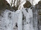 Zamrzlé Vaňovské vodopády.