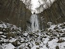 Va�ovsk� vodop�d v zim�.