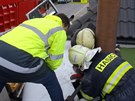 Profesionální hasiči zasahovali v sobotu u dopravní nehody v Kyšicích. Řidič...