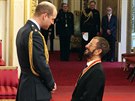 Princ William a Ringo Starr v Buckinghamském paláci (Londýn, 20. března 2018)