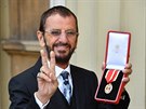Ringo Starr obdržel Řád britského impéria s hodností rytíř-komandér (Londýn,...