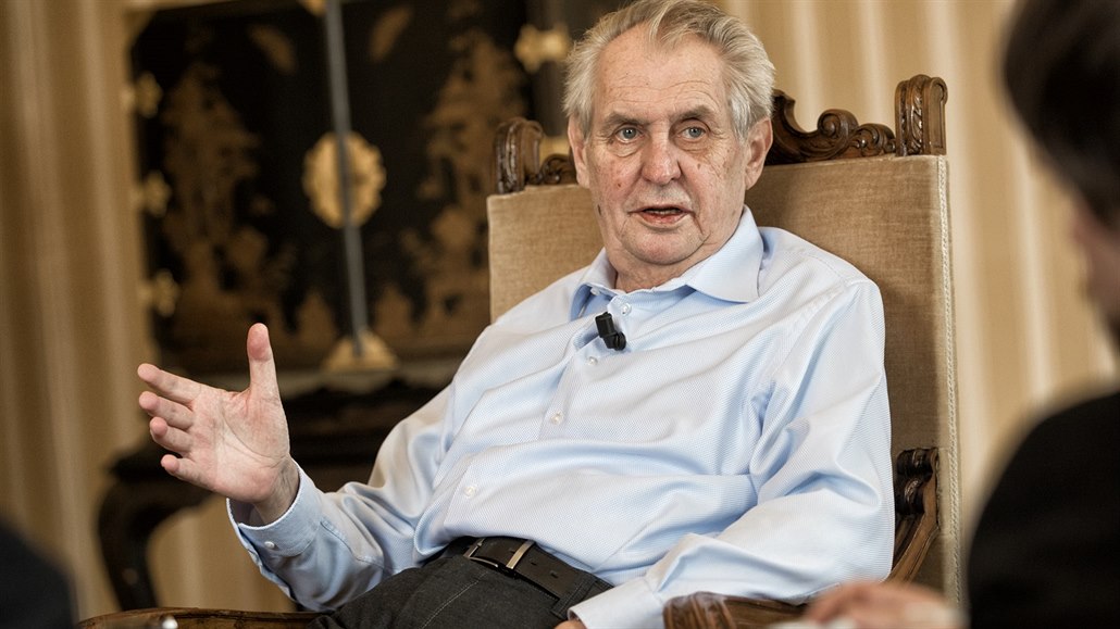 Prezident Milo� Zeman b�hem rozhovoru pro MF DNES 20. b�ezna 2018 v Lánech.