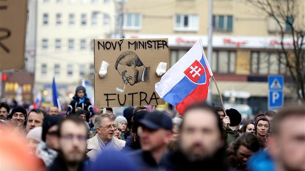 Pietn pochod za Jna Kuciaka a jeho snoubenku v Bratislav (23. bezna 2018)
