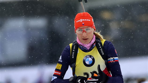 Slovensk biatlonistka Anastasia Kuzminov ve sprintu ve finle Svtovho pohru v rusk Tjumeni.