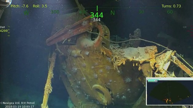 V Tichém oceánu se našly trosky válečné lodi USS Juneau, na které za druhé světové války zemřelo pět bratrů Sullivanových (21. března 2018)