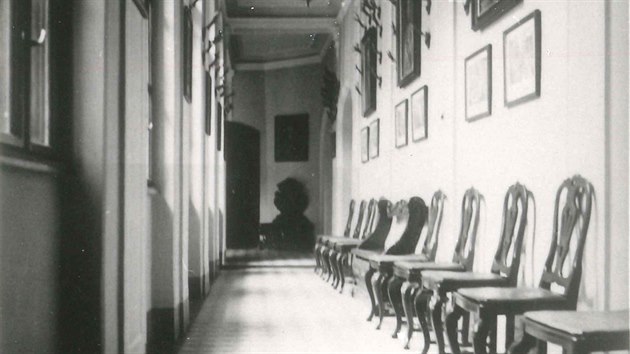 Na snmku je zachycena podoba interir paskovskho zmku ze 30. let 20. stolet.