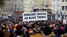 Pietní pochod za Jána Kuciaka a jeho snoubenku v Bratislav (23. bezna 2018)
