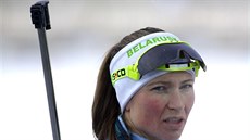 Běloruská biatlonistka Darja Domračevová ve finále Světového poháru v ruské...
