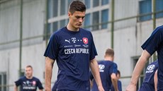 eský reprezentaní útoník Patrik Schick bhem tréninku na turnaji v ínském...