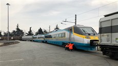 Opravená vlaková souprava Pendolino