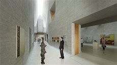 Vizualizace vnitřních prostor Středoevropského fóra jak je pro olomoucké Muzeum...