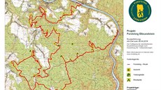 Vyzna�ená trasa Lesní stezky Labské pískovce.