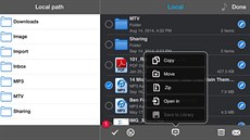 Phone Drive pracuje se soubory v pamti iPadu i v cloudových úloitích.