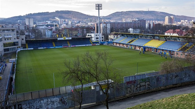 Pohled na stadion fotbalistů Zlína