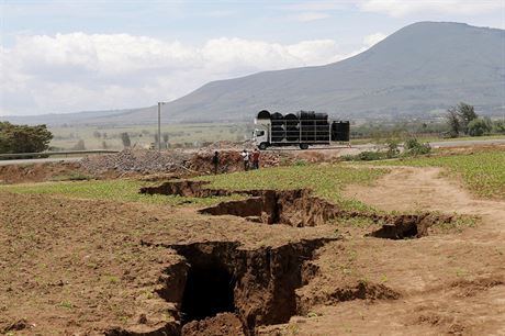 Trhlina v jihozápadní Keni.