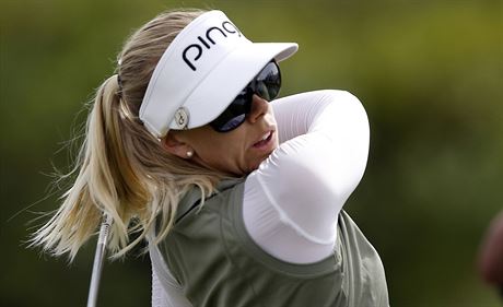 védská golfistka Pernilla Lindbergová na turnaji ANA Inspiration v Rancho...
