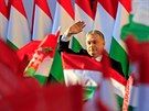 Maarský premiér Viktor Orbán na pedvolebním mítinku v Székesfhérváru (6....