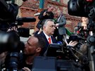 Maarský premiér Viktor Orbán odvolil v Budapeti (8. dubna 2018)