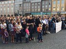 Proti Babiovi protestovali lidé v centru Hradce Králové