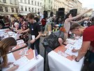 Praha 9.4..2018, Václavské námstí, demonstrace proti Andreji Babiovi