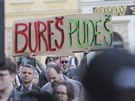 Plze, 9.4.2018. Protest proti Andreji Babiovi