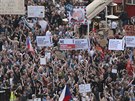 Protest proti Andreji Babiovi na praském Václavskén námstí