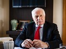 Bývalý prezident Václav Klaus pi rozhovoru pro MF DNES. (3. dubna 2018)