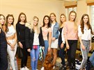 Dívky před zahájením semifinále České Miss 2018