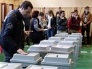 Volební místnost v Budapeti (8.4.2018)