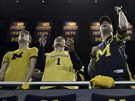 Fanouci Michiganu sledují finále NCAA s Villanovou.