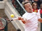 Nmecký tenista Philipp Kohlschreiber bhem Davis Cupu se panlskem.