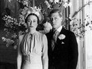 Wallis Simpsonová a vévoda z Windsoru, bývalý král Edward VIII., po svatb na...