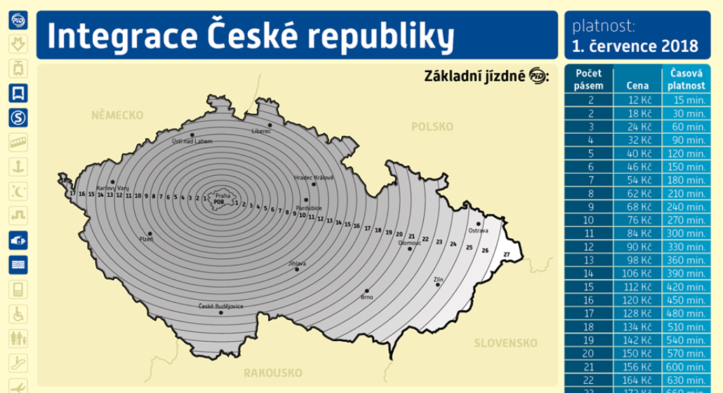 Aprílová mapa pražského dopravního podniku (1. dubna 2018).