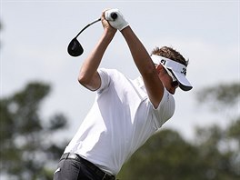 Anglick golfista Ian Poulter na turnaji v Houstonu.