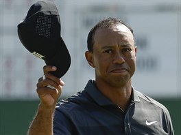 Americk golfista Tiger Woods na turnaji Masters v August.